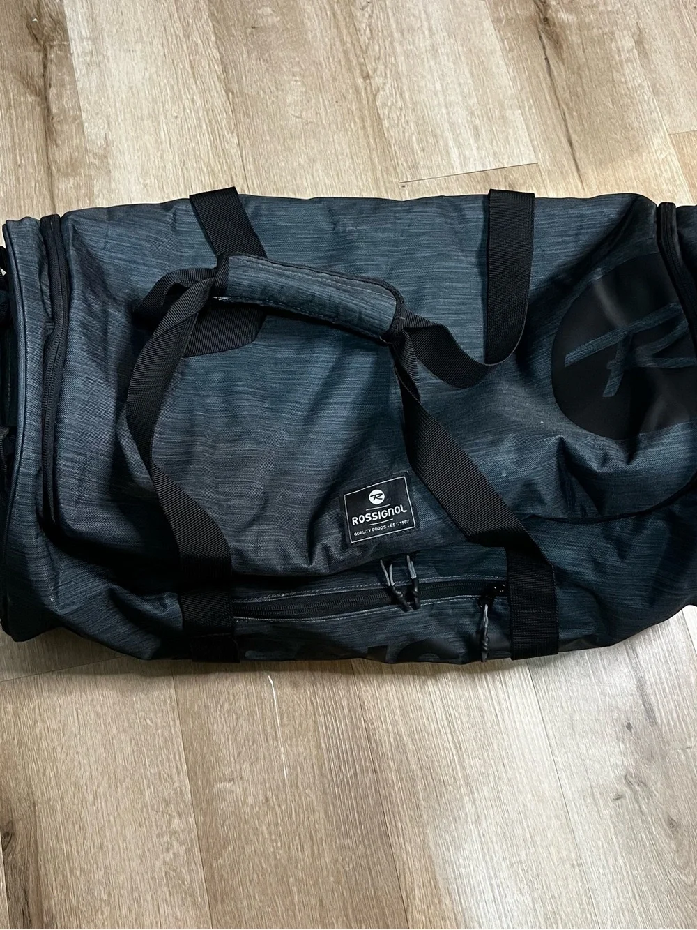 Rossignol Black Travel Duffel with Shoulder Strap
